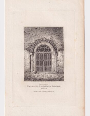 Antique Engraving Print, Hatfield Peverell Church, Essex, 1818