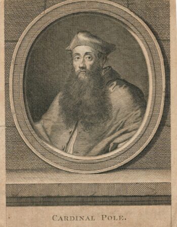 Antique Engraving Print, Cardinal Pole, 1740 ca.