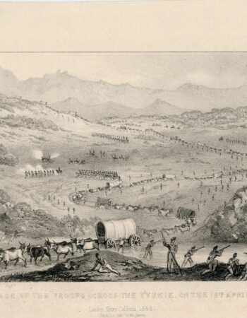 Antique Engraving Print, Passage of the Troops, 1848