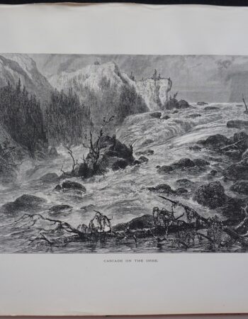 Antique Print, Cascade on the Orbe, 1870