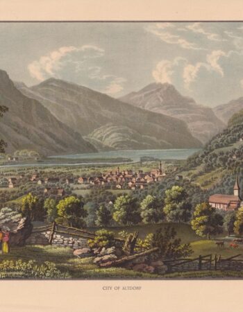 Vintage Print, City of Altdorf, 1890