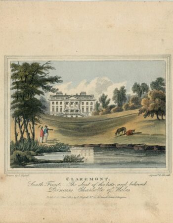 Antique Engraving Print, Claremont, 1817