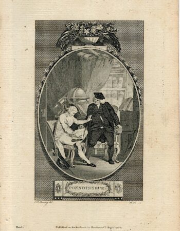 Antique Engraving Print, Connoisseur, 1786 (Plate I)