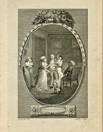 Rare Antique Engraving Print, Connoisseur, 1786 (Plate VII)