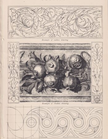 Antique print, Drawing, 1870