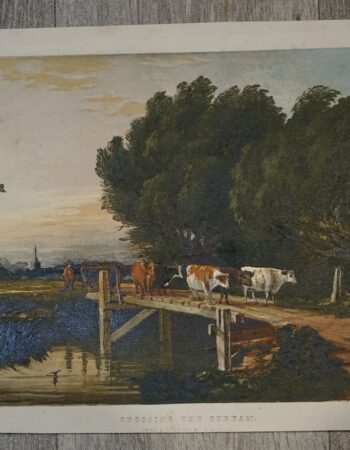 Vintage Print, Crossing the Stream, 1890