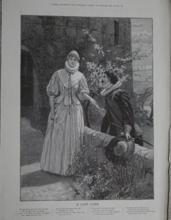 Vintage Print, A lost love, 1891