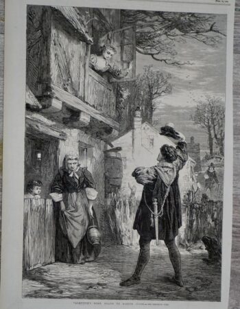 Vintage Print, Valentine's Morn, 1864