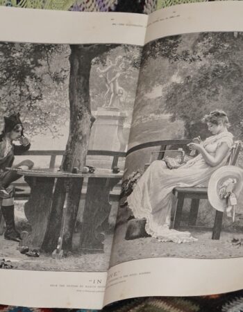 Vintage Print, In love, 1889