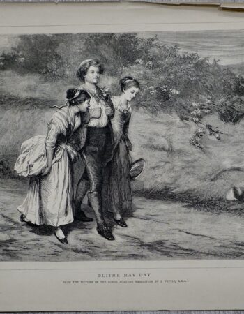 Vintage Print, Blithe May Day, 1870 ca.