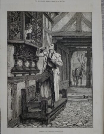 Vintage Print, The Morn of St. Valentine, 1881