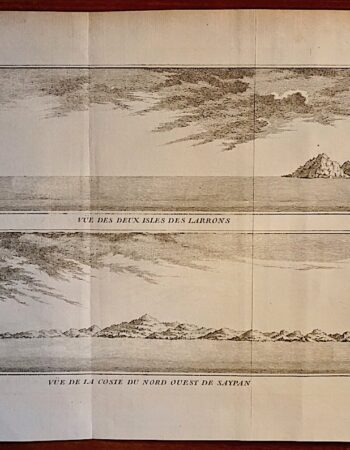 Antique Engraving Print, "Vue des deux Isles des Larrons", 1748