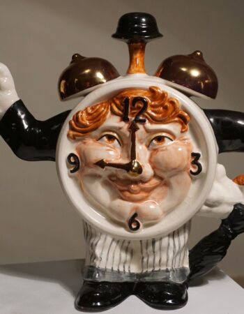 Vintage P & K Price Kensington Time For Work Collectable Clock Teapot