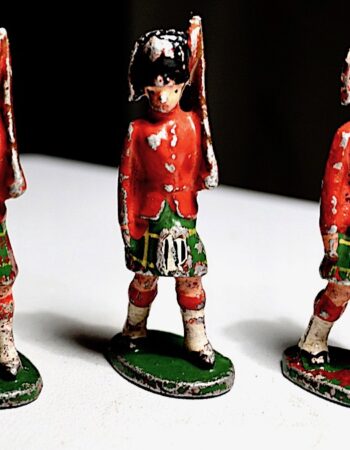 3 Antique Metal Toy Highlanders 1894-1900