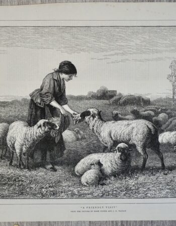 Vintage Print, A friendly visit, 1873