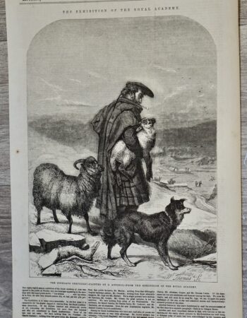 Vintage Print, The Highland Shepherd, 1856