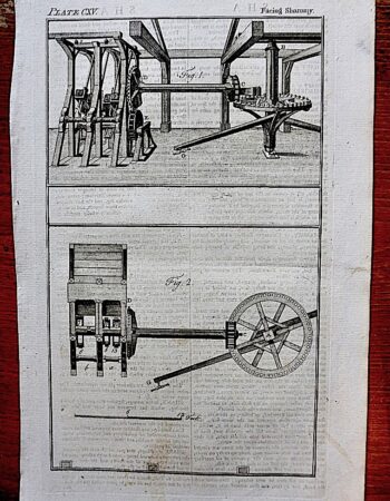 Antique Engraving Print, Facing Shammy, 1765