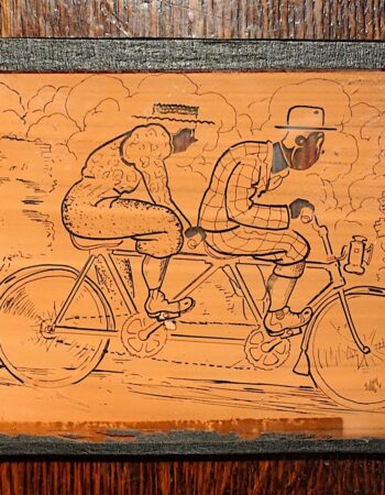 Glass magic lantern, Tandem ride, 1930