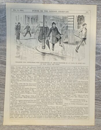 Vintage Print, From Punch, 1924