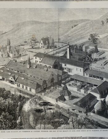 Antique Print, Model Farm..., 1859