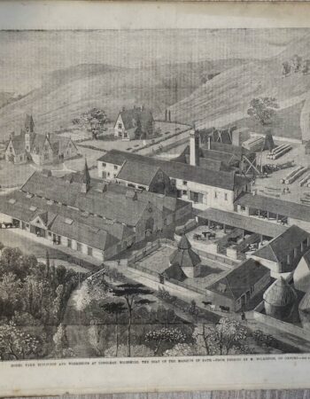 Antique Print, Model farm, 1859