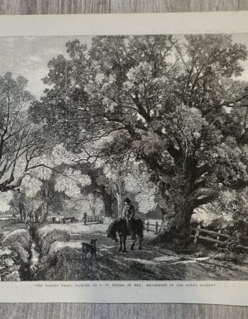 Antique Print, "The Waning Year", 1863