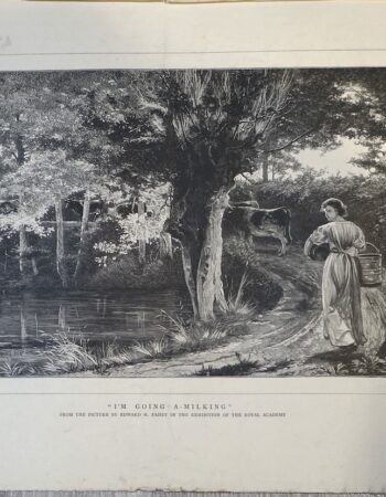 Vintage Print, I'm going a milking, 1880