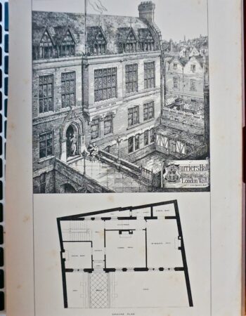 Antique Print, Curriers Hall, London, 1873