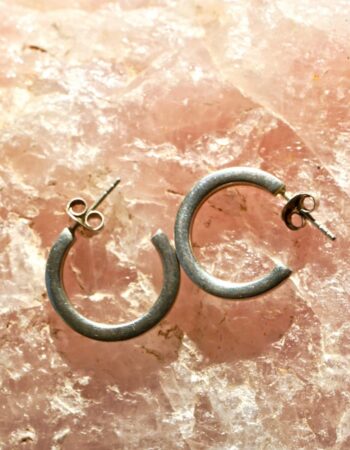 Vintage Hoop Earrings, Silver 925