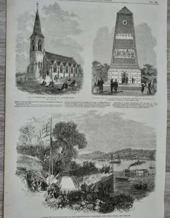 Vintage Print, Wales; Magenta; Leonards-On-Sea, 1864