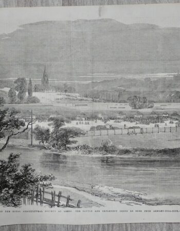 Antique Print, Meeting of the Royal Agricultural Society, 1861