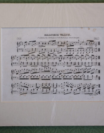 Antique Print, Maltese Waltz, 1820