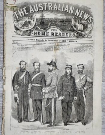 Antique Print, The Australian News, 1865