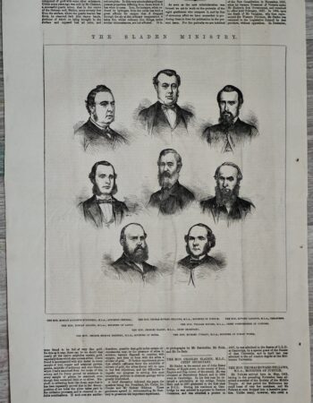 Vintage Print, The Sladen Ministry, 1864 ca.