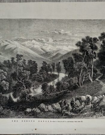 Antique Print, The Bogond Ranges, 1868