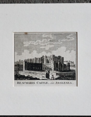 Antique Engraving Print, Beaumaris Castle in Anglesea, 1792