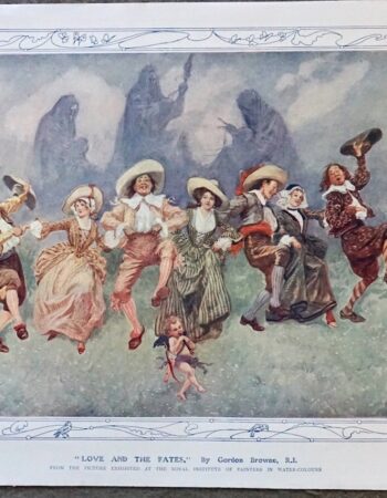 Vintage Print, Love and the Fates; Michelin, 1909