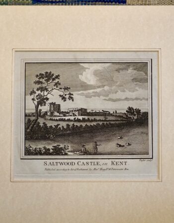 Antique Engraving Print, Saltwood Castle in Kent, 1790