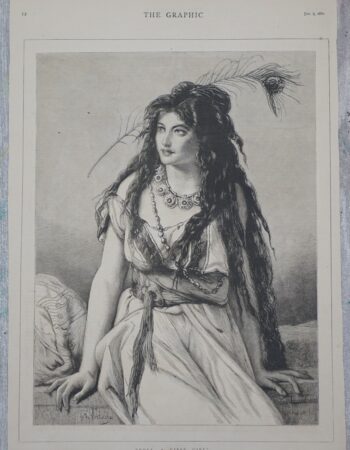 Vintage Print, Rosa, A Gipsy Girl, 1882