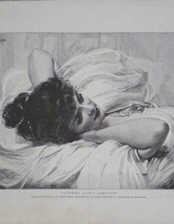 Vintage Print, Planning Love's Campaign, 1892