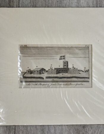Antique Engraving Print, James Fort, 1780