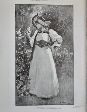 Vintage Print, Ambei's Garden, 1891