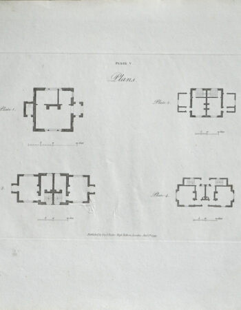 Antique Engraving Print, Plans, 1793