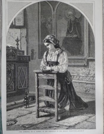 Antique Print, The offering, 1864