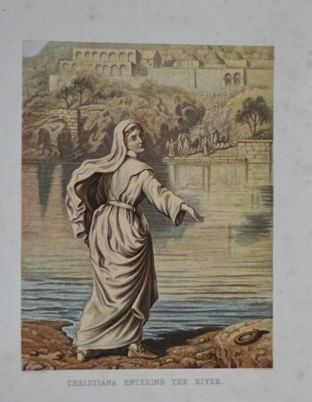 Vintage Print, Christiana entering the river, 1870 ca.