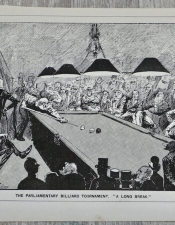 Vintage Print, Billiard, 1893