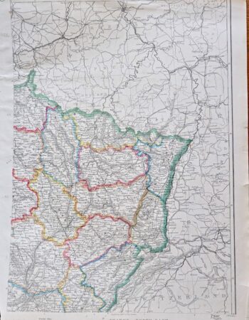 Antique Map, France, North East, 1859