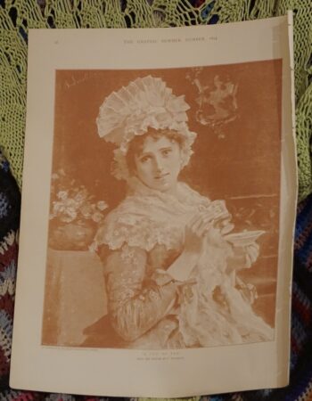 Vintage Print, A Cup of Tea, 1893