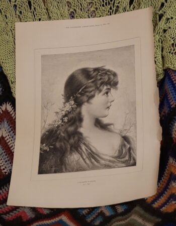 Vintage Print, A. Daughter of Spring, 1895