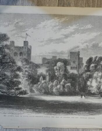 Vintage Print, North-Wales, Penrhyn Castle, 1859